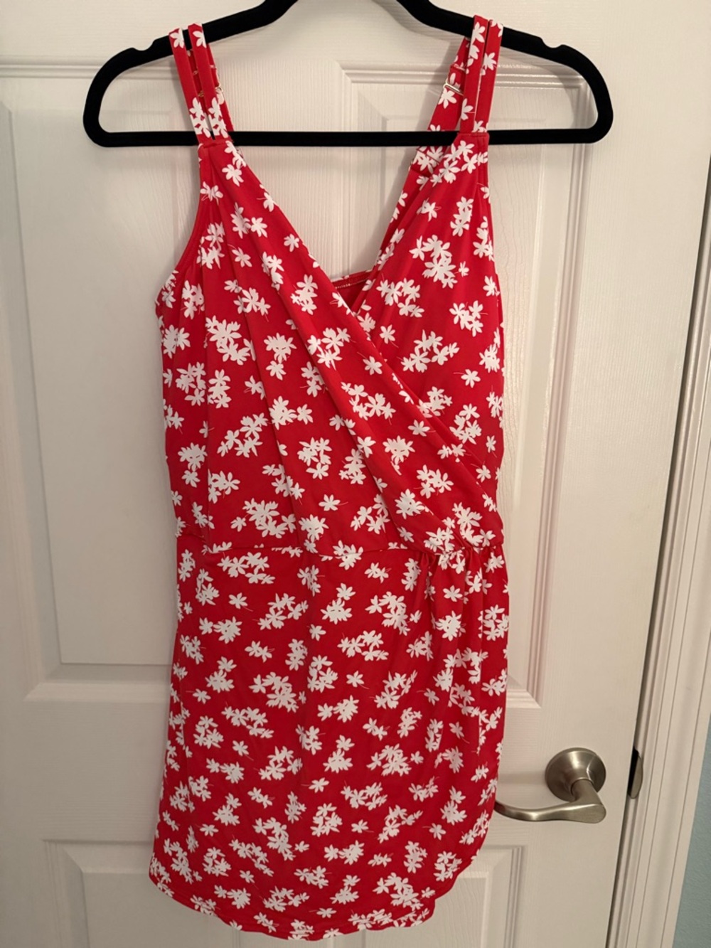 NWT Lands End  V-neck Tulip Wrap Swim Dress